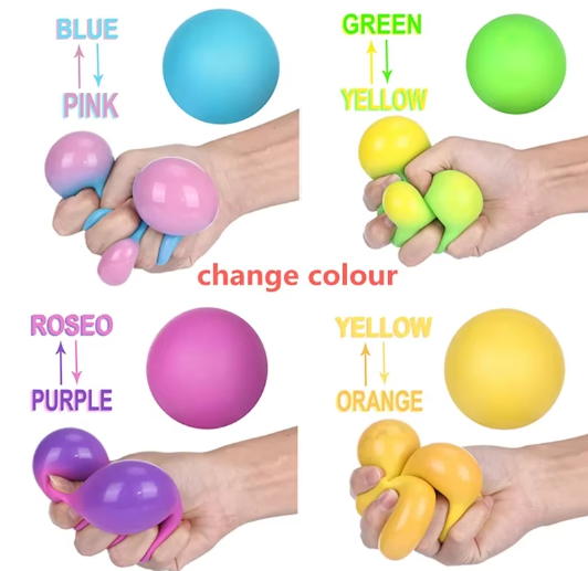Kleurrijke Vent Bal – Veilig TPR Knijp Fidget Speelgoed voor Stressverlichting