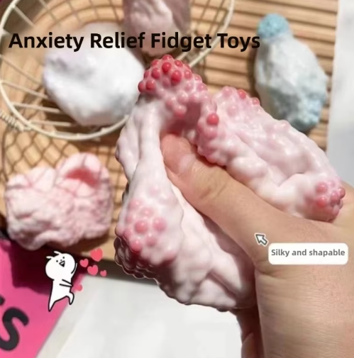 Knapperige Squishy Stressbal – Dubbele Textuur Fidget Speelgoed voor Angstverlichting en Focus
