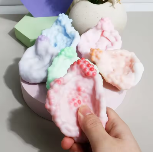 Knapperige Squishy Stressbal – Dubbele Textuur Fidget Speelgoed voor Angstverlichting en Focus