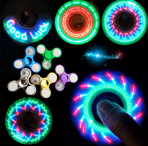 6 Kleuren LED Fidget Spinner – Lichtgevende Hand Spinner voor Stressverlichting