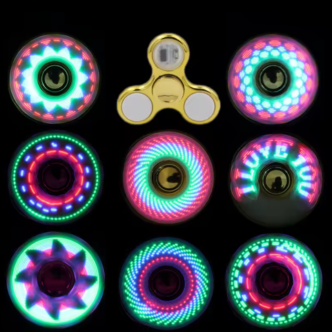 6 Kleuren LED Fidget Spinner – Lichtgevende Hand Spinner voor Stressverlichting