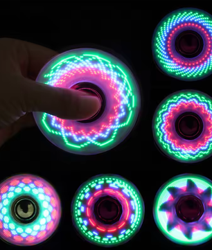6 Kleuren LED Fidget Spinner – Lichtgevende Hand Spinner voor Stressverlichting