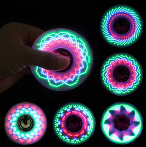 6 Kleuren LED Fidget Spinner – Lichtgevende Hand Spinner voor Stressverlichting