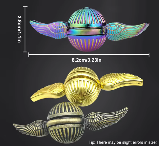 EDC Metalen Vingertop Gyroscoop Fidget Spinner – Roterende Orb Stress Speelgoed 8 x 2,8 x 2,8 cm