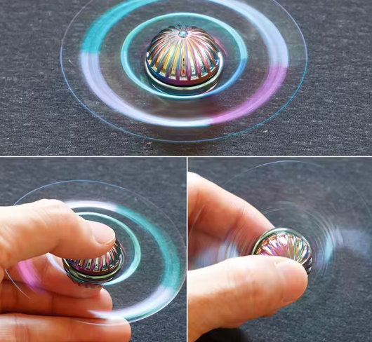 EDC Metalen Vingertop Gyroscoop Fidget Spinner – Roterende Orb Stress Speelgoed 8 x 2,8 x 2,8 cm