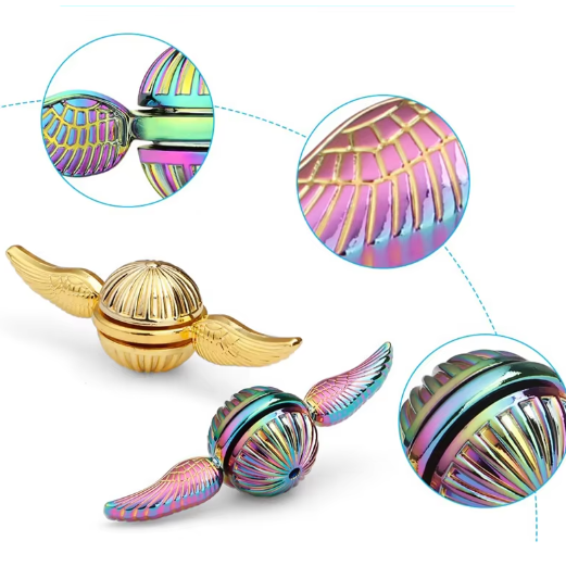 EDC Metalen Vingertop Gyroscoop Fidget Spinner – Roterende Orb Stress Speelgoed 8 x 2,8 x 2,8 cm