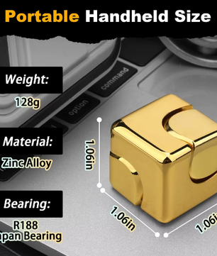 Legering Kubus Spinner Vingertop Gyroscoop – Draagbaar Fidget Anti Stress Speelgoed