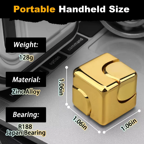 Legering Kubus Spinner Vingertop Gyroscoop – Draagbaar Fidget Anti Stress Speelgoed