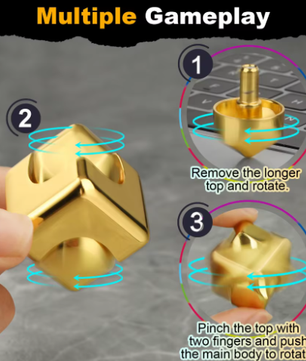 Legering Kubus Spinner Vingertop Gyroscoop – Draagbaar Fidget Anti Stress Speelgoed