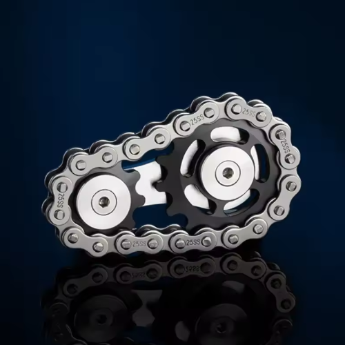 Metalen Chain Gear Fidget Spinner – RVS Hand Spinner EDC Focus en Stress Relief 5,9 x 3,4 x 1,2 cm