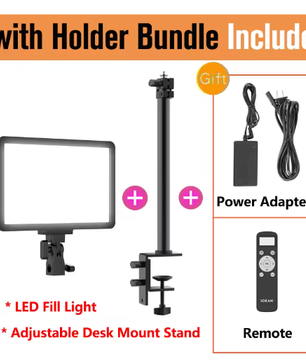 P25 Dimbaar LED Videolamp Paneel 25W – 2800K-8000K met Afstandsbediening