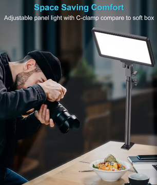 P25 Dimbaar LED Videolamp Paneel 25W – 2800K-8000K met Afstandsbediening