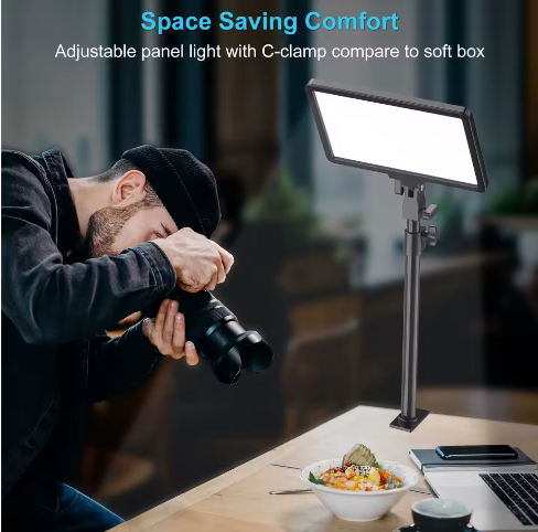 P25 Dimbaar LED Videolamp Paneel 25W – 2800K-8000K met Afstandsbediening