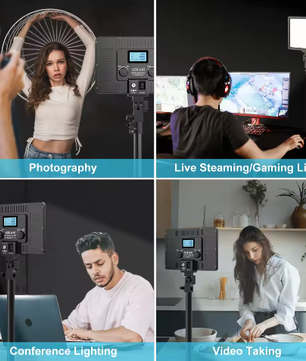 P25 Dimbaar LED Videolamp Paneel 25W – 2800K-8000K met Afstandsbediening