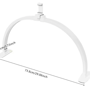 38W Halvemaan LED Lamp – Dimbare Studioverlichting 3000-6000K voor Nagelsalon en Make-up 73,8 x 38 cm