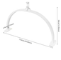 38W Halvemaan LED Lamp – Dimbare Studioverlichting 3000-6000K voor Nagelsalon en Make-up 73,8 x 38 cm