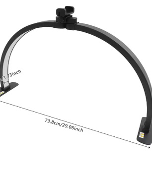 38W Halvemaan LED Lamp – Dimbare Studioverlichting 3000-6000K voor Nagelsalon en Make-up 73,8 x 38 cm