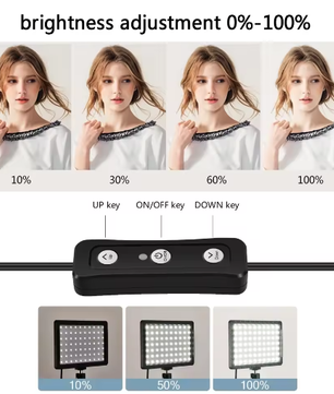 2-Pack LED Streaming Lights met Statief – Studio Videolamp Set met 9 Kleurenfilters
