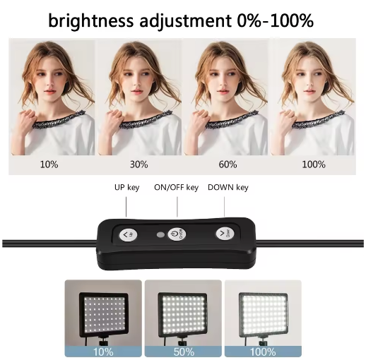2-Pack LED Streaming Lights met Statief – Studio Videolamp Set met 9 Kleurenfilters