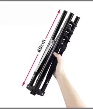 Opvouwbaar LED Lichtstatief met Dubbele Arm – Dimbaar met 3 Kleurtemperaturen voor Livestream en Fotografie