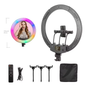 18 Inch 45 cm RGB Ringlicht met Statief – Dimbaar USB LED Selfie Lamp voor Fotostudio