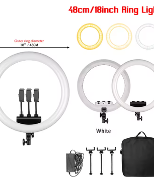 45 cm Ringlicht met Statief – USB Dimbare LED Selfie Lamp voor Fotografie Studio