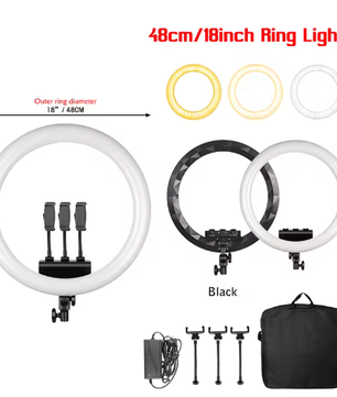 45 cm Ringlicht met Statief – USB Dimbare LED Selfie Lamp voor Fotografie Studio