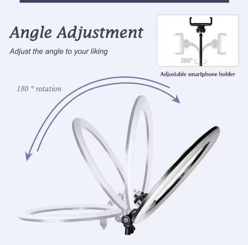 45 cm Ringlicht met Statief – USB Dimbare LED Selfie Lamp voor Fotografie Studio