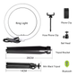 26 cm Ringlamp met Statief – USB Dimbare LED Selfie Lamp voor Fotografie Studio