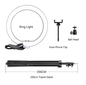 26 cm Ringlamp met Statief – USB Dimbare LED Selfie Lamp voor Fotografie Studio