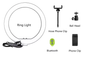 26 cm Ringlamp met Statief – USB Dimbare LED Selfie Lamp voor Fotografie Studio