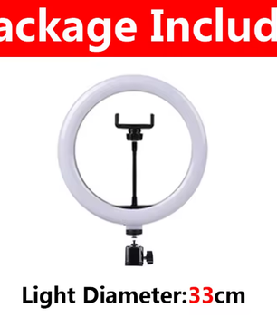 16/26/33 cm LED Selfie Ringlicht – Dimbare Fotografie Lamp met Statief voor Video en Live Streaming