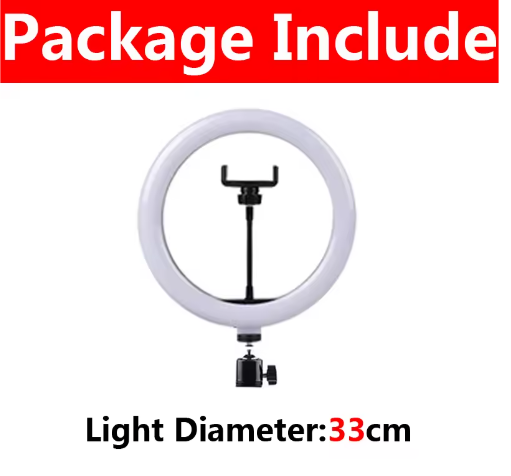 16/26/33 cm LED Selfie Ringlicht – Dimbare Fotografie Lamp met Statief voor Video en Live Streaming