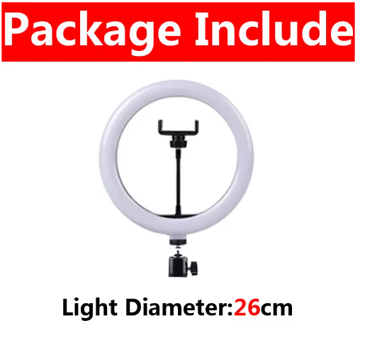 16/26/33 cm LED Selfie Ringlicht – Dimbare Fotografie Lamp met Statief voor Video en Live Streaming