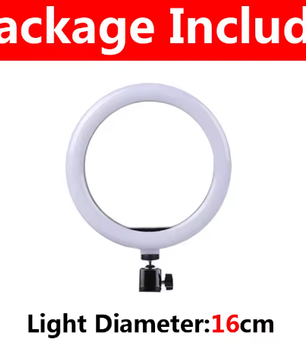 16/26/33 cm LED Selfie Ringlicht – Dimbare Fotografie Lamp met Statief voor Video en Live Streaming