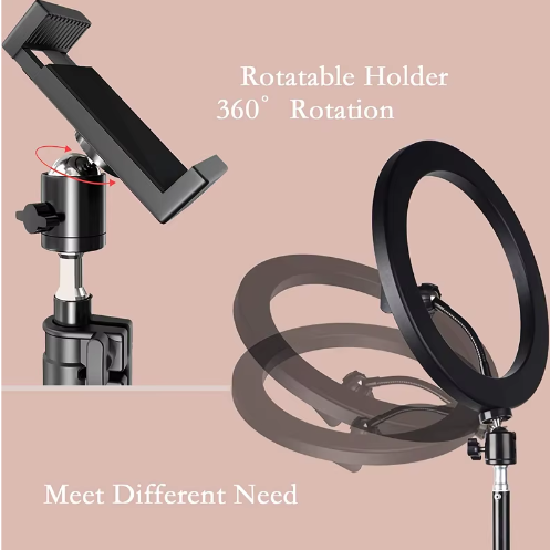 16/26/33 cm LED Selfie Ringlicht – Dimbare Fotografie Lamp met Statief voor Video en Live Streaming
