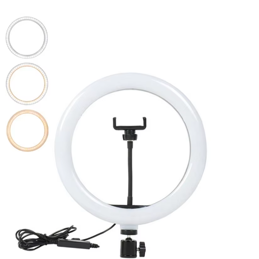 16/26/33 cm LED Selfie Ringlicht – Dimbare Fotografie Lamp met Statief voor Video en Live Streaming