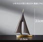Gladde Zeilboot Ornament van Hars – Maritieme Woondecoratie voor Woonkamer en Bureau
