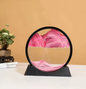3D Zandlandschap Bewegende Zandkunst – Rond Glazen Drijfzand Schilderij met Vloeibaar Diepzee Effect