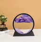 3D Zandlandschap Bewegende Zandkunst – Rond Glazen Drijfzand Schilderij met Vloeibaar Diepzee Effect