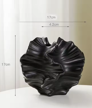 Minimalistische Keramische Koraal Vaas – Scandinavische Decoratieve Bloemenvaas voor Woonkamer, Kantoor en Tafel