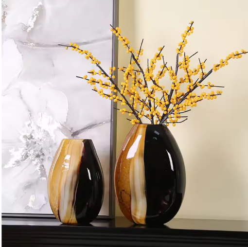 Moderne Glazen Design Vaas – Luxe Decoratieve Bloemenvaas voor Woonkamer en Hydrocultuur Planten