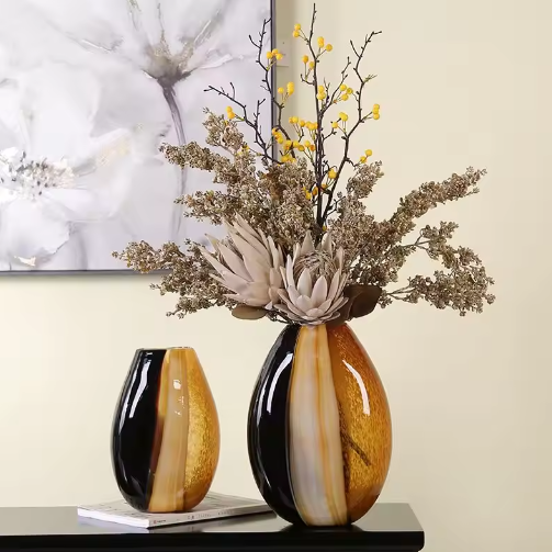 Moderne Glazen Design Vaas – Luxe Decoratieve Bloemenvaas voor Woonkamer en Hydrocultuur Planten