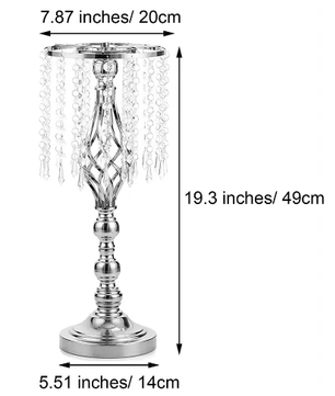 Set van 10 Gouden Kristallen Bloemenvazen – Elegante Metalen Centerpieces voor Bruiloft en Tafeldecoratie