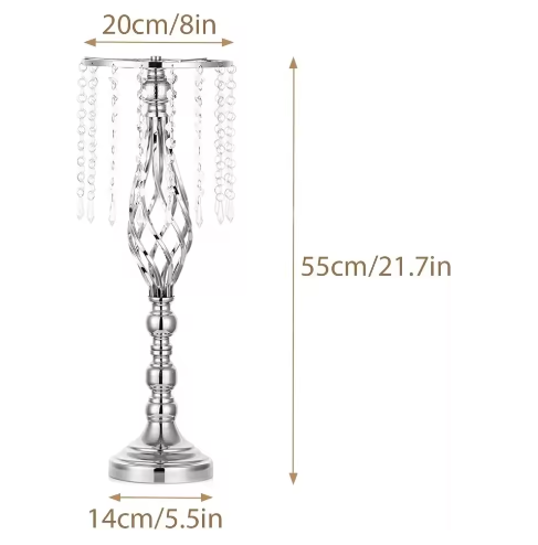 Set van 10 Gouden Kristallen Bloemenvazen – Elegante Metalen Centerpieces voor Bruiloft en Tafeldecoratie