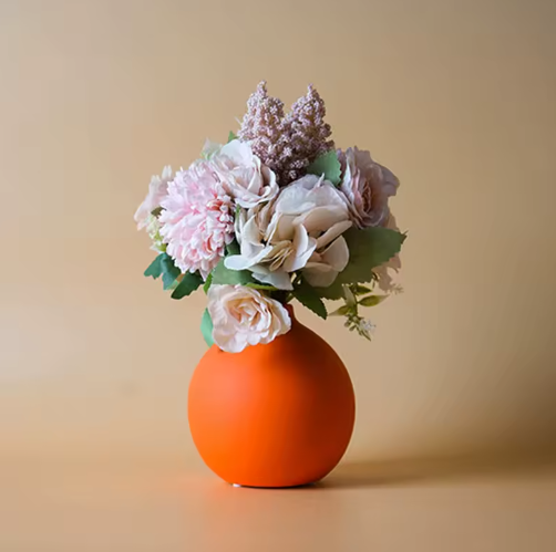 Scandinavische Keramische Vaas – Minimalistische Bloemenvaas met Knelpunt Design voor Tafel en Plank