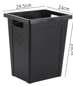 Rustieke Boerderij Bloemenemmer – Kleine Zwarte Plastic Vaas voor Boeket Decoratie