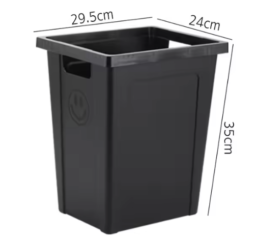 Rustieke Boerderij Bloemenemmer – Kleine Zwarte Plastic Vaas voor Boeket Decoratie