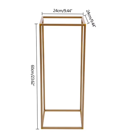 Set van 10 Gouden Geometrische Bloemenstandaards – Metalen Centerpieces voor Bruiloft, Feest en Tafeldecoratie