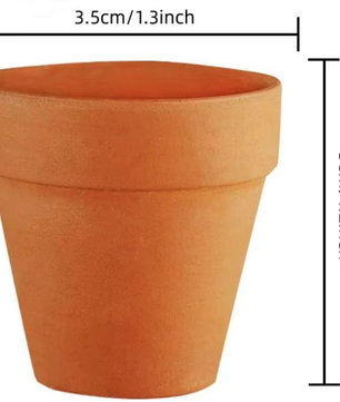 Set van 50 Mini Terracotta Bloempotten – Kleine Kleipotten met Drainagegaten voor Vetplanten en Cactussen